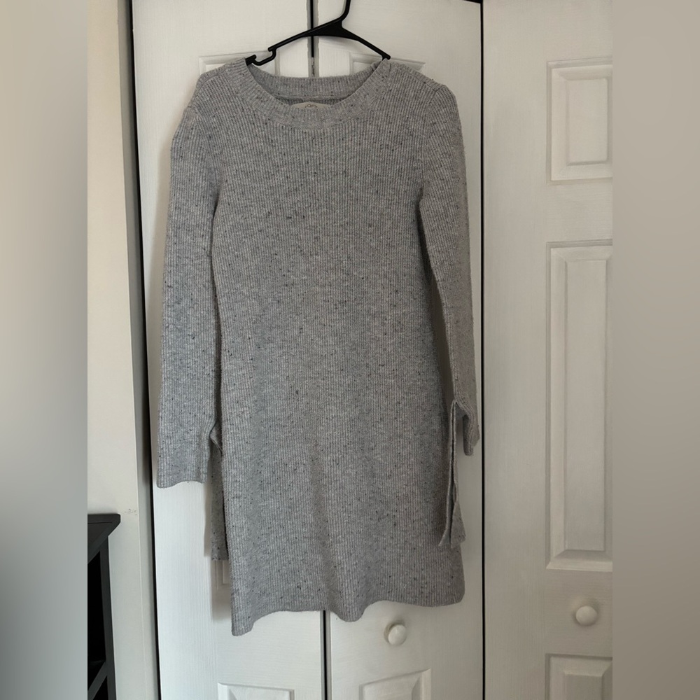 Gray Knit Sweater Dress